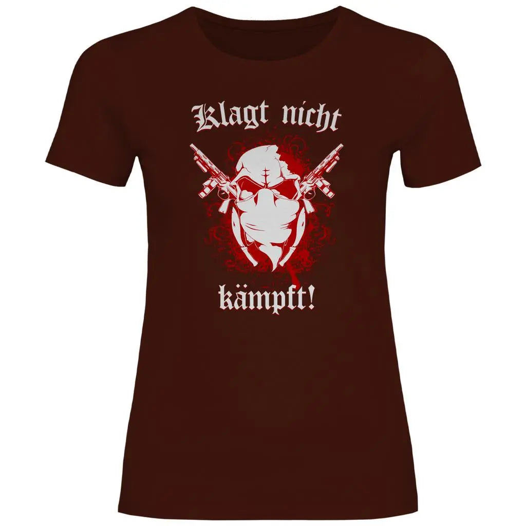 Skinhead T-Shirt 'Klagt nicht Kämpft' Damen PatriotenPrint
