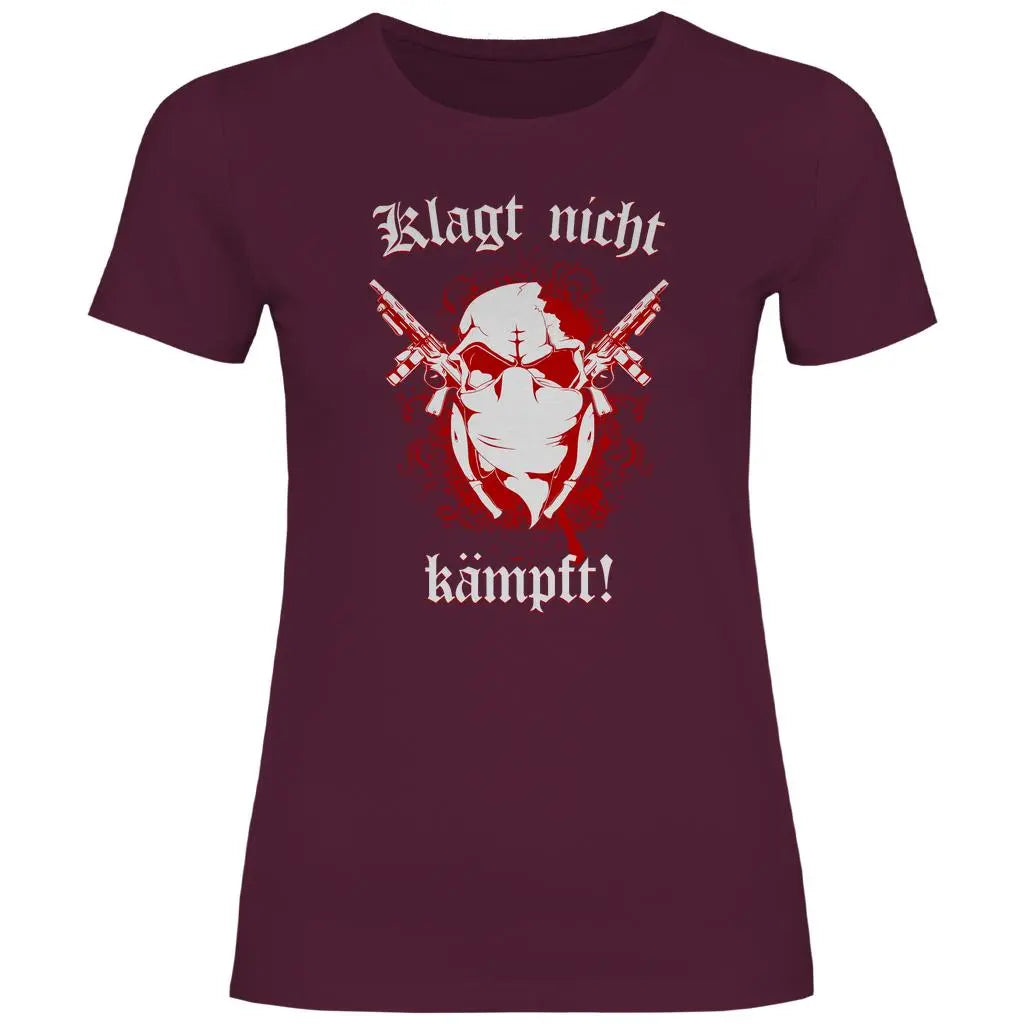 Skinhead T-Shirt 'Klagt nicht Kämpft' Damen PatriotenPrint