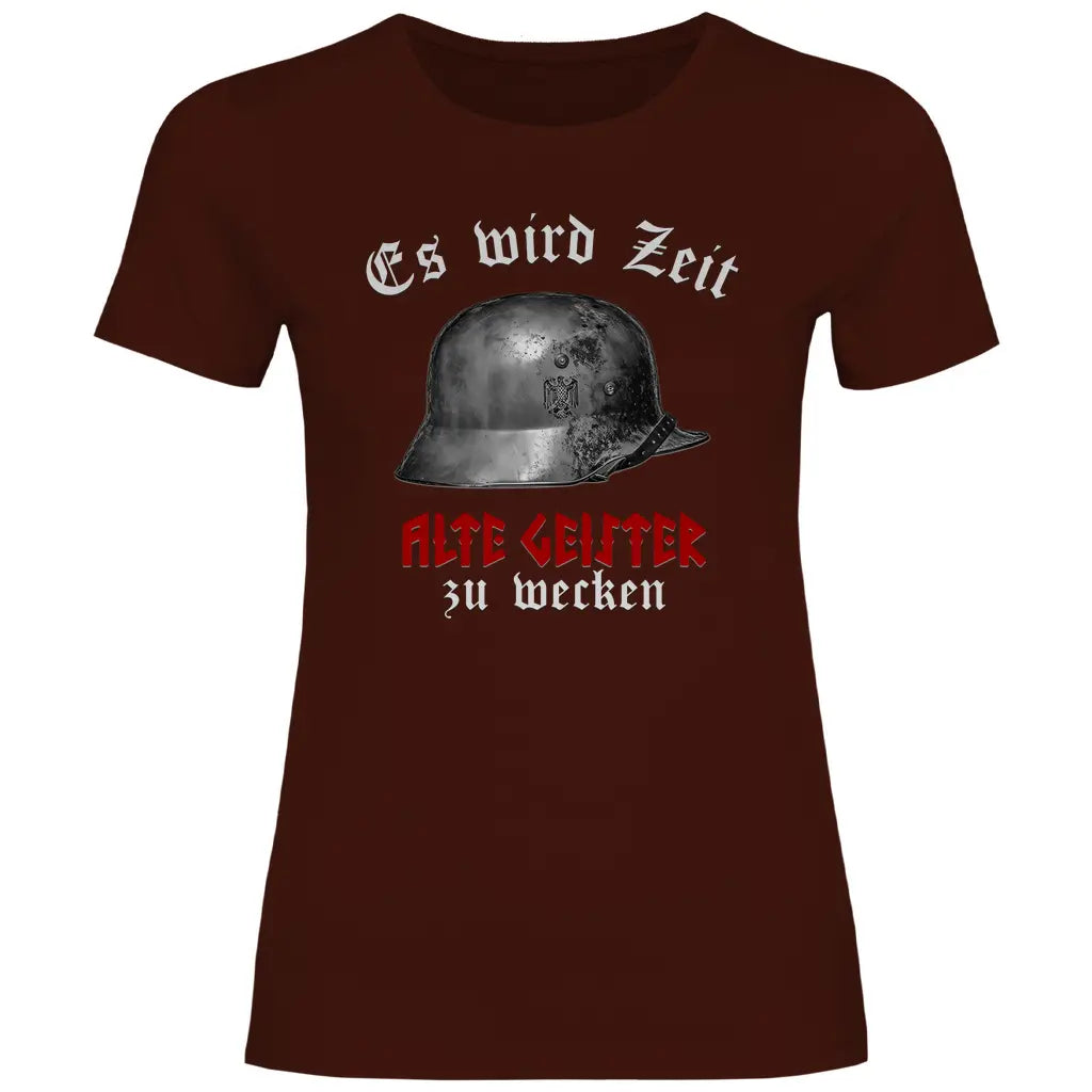 Wehrmacht T-Shirt 'Es wird Zeit alte Geister zu wecken' Damen