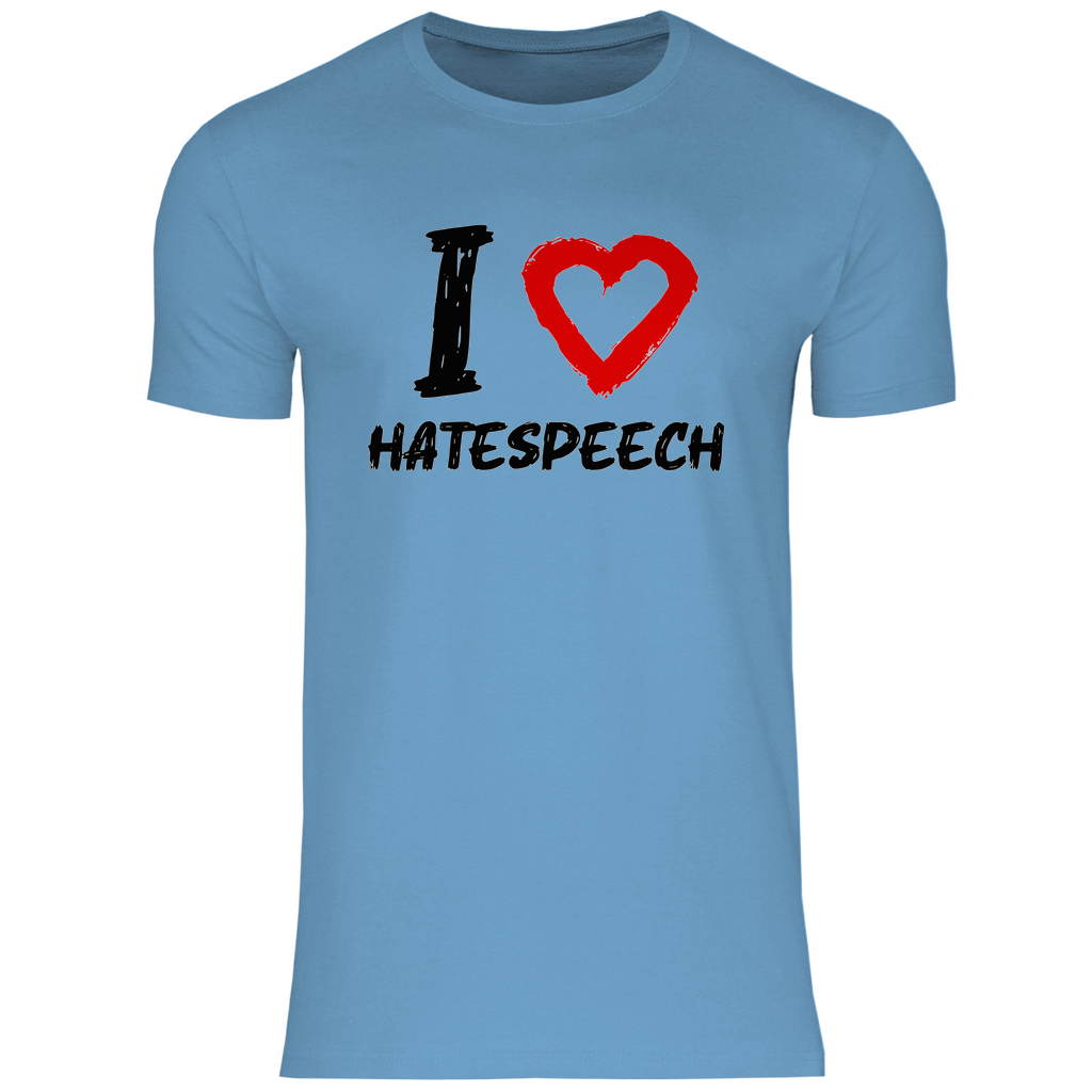 Lustiges T-Shirt 'I love Hatespeech' Herren