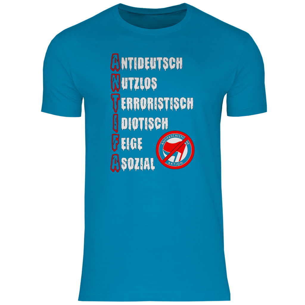 Anti Antifa T-Shirt 'A N T I F A' Herren