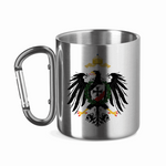 Deutsches Reich Edelstahltasse 'Reichsadler' mit Karabiner - PatriotenPrint