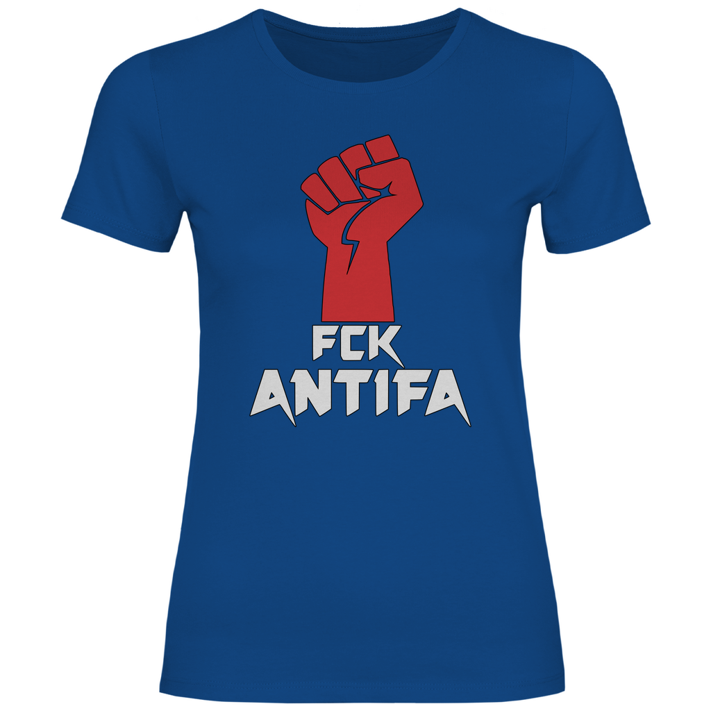 Skinhead T-Shirt 'FCK Antifa' Damen - PatriotenPrint