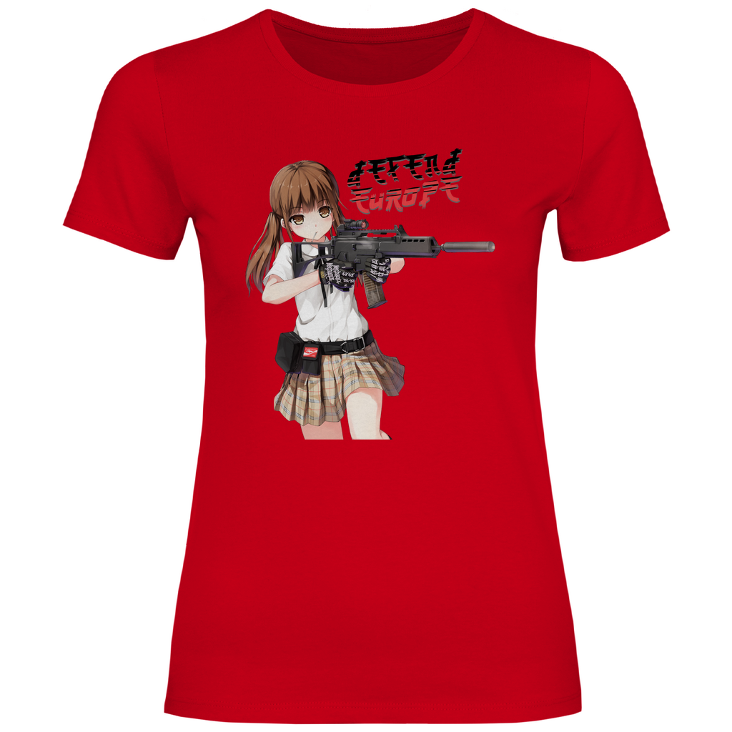 Defend Europe T-Shirt 'G36 Schoolgirl' Damen - PatriotenPrint