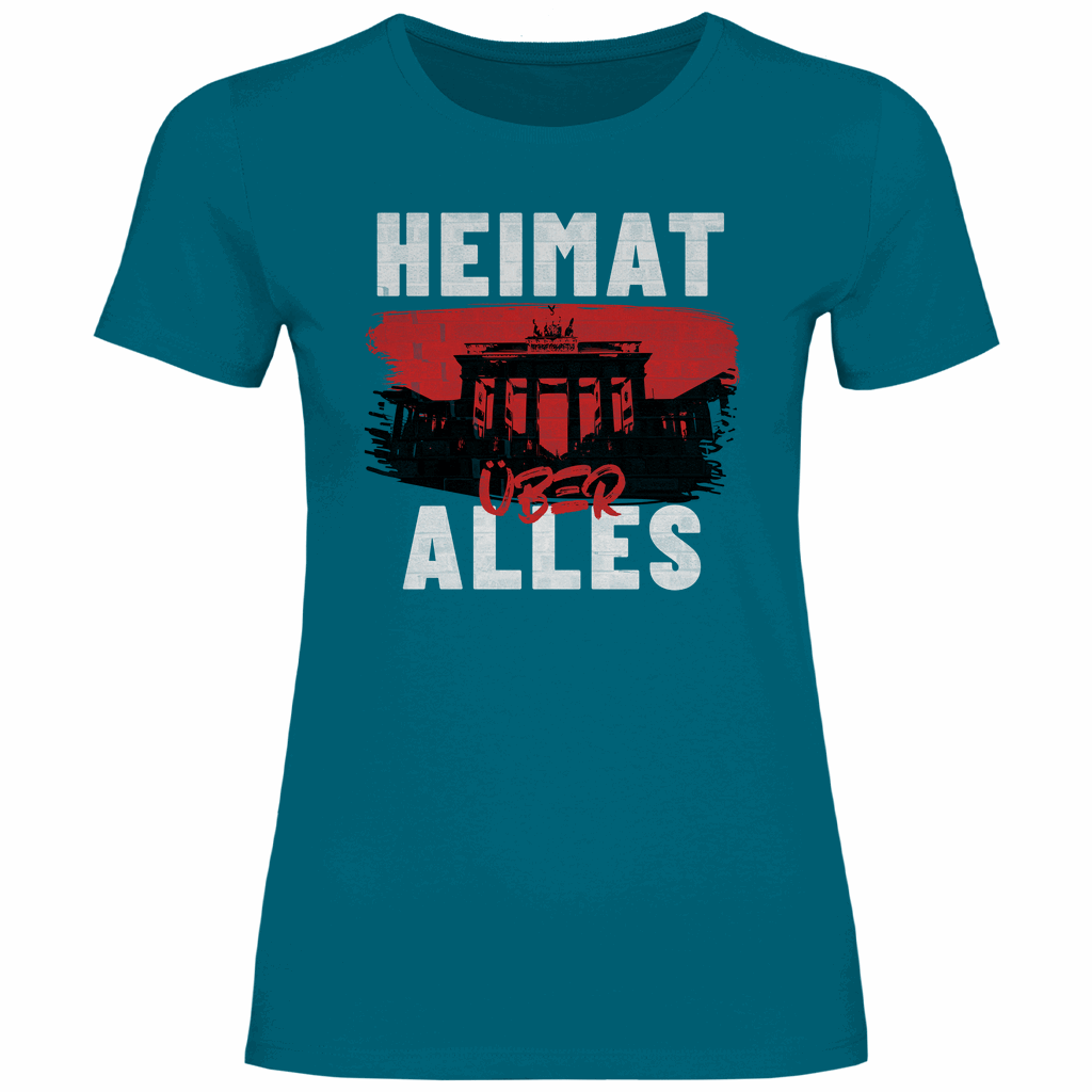 Deutschland T-Shirt 'Heimat über Alles' Damen - PatriotenPrint