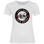 Anti Antifa T-Shirt 'Love Beer Hate Antifa' Damen