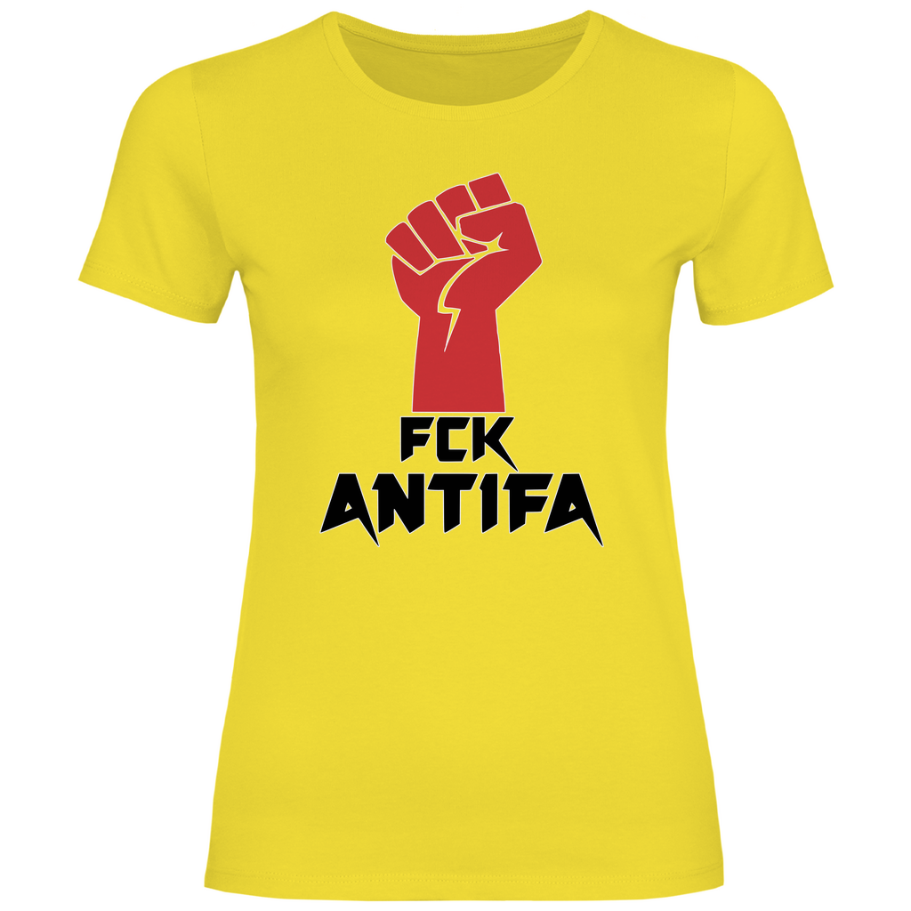 Skinhead T-Shirt 'FCK Antifa' Damen - PatriotenPrint