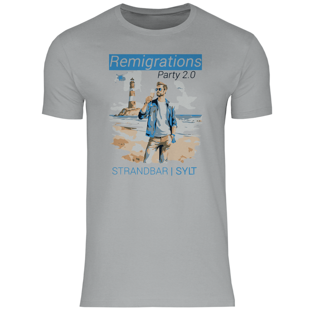 Sylt T-Shirt 'Remigration Party 2.0' Herren - PatriotenPrint