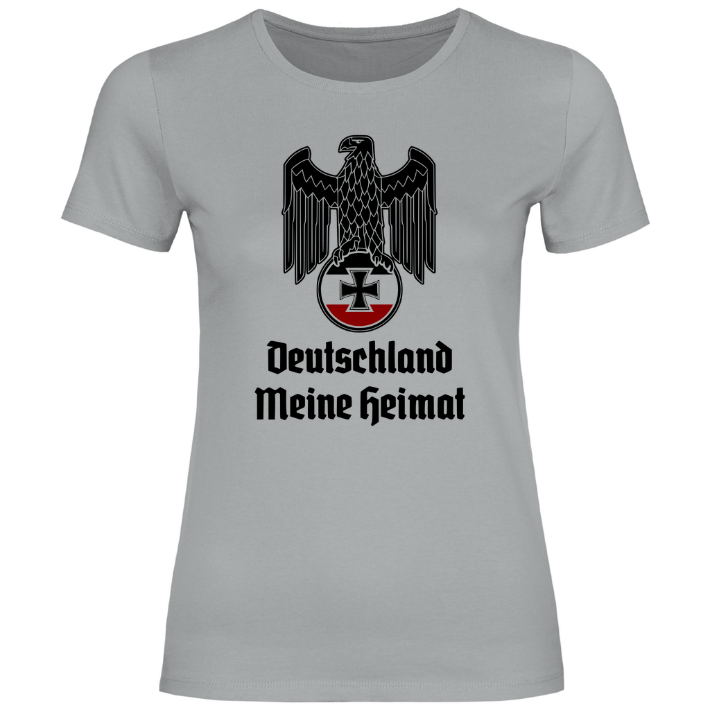 Reichsadler T-Shirt 'Deutschland Meine Heimat' Damen - PatriotenPrint