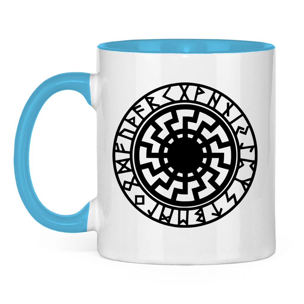 Schwarze Sonne Tasse zweifarbig - PatriotenPrint