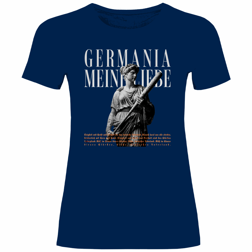 Deutschland T-Shirt 'Germania meine Liebe' Damen - PatriotenPrint