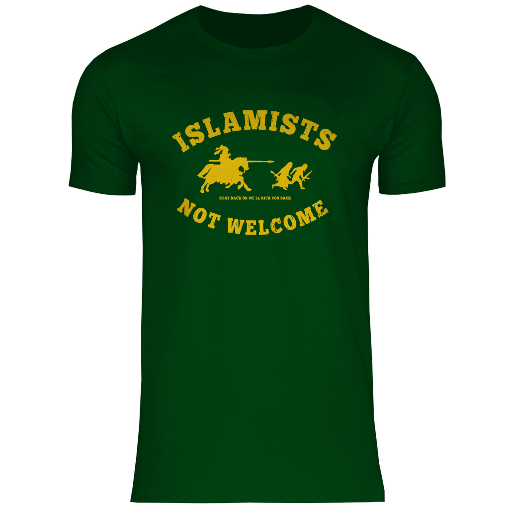 Defend Europe T-Shirt 'Islamists Not Welcome' Herren - PatriotenPrint