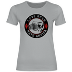 Anti Antifa T-Shirt 'Love Beer Hate Antifa' Damen