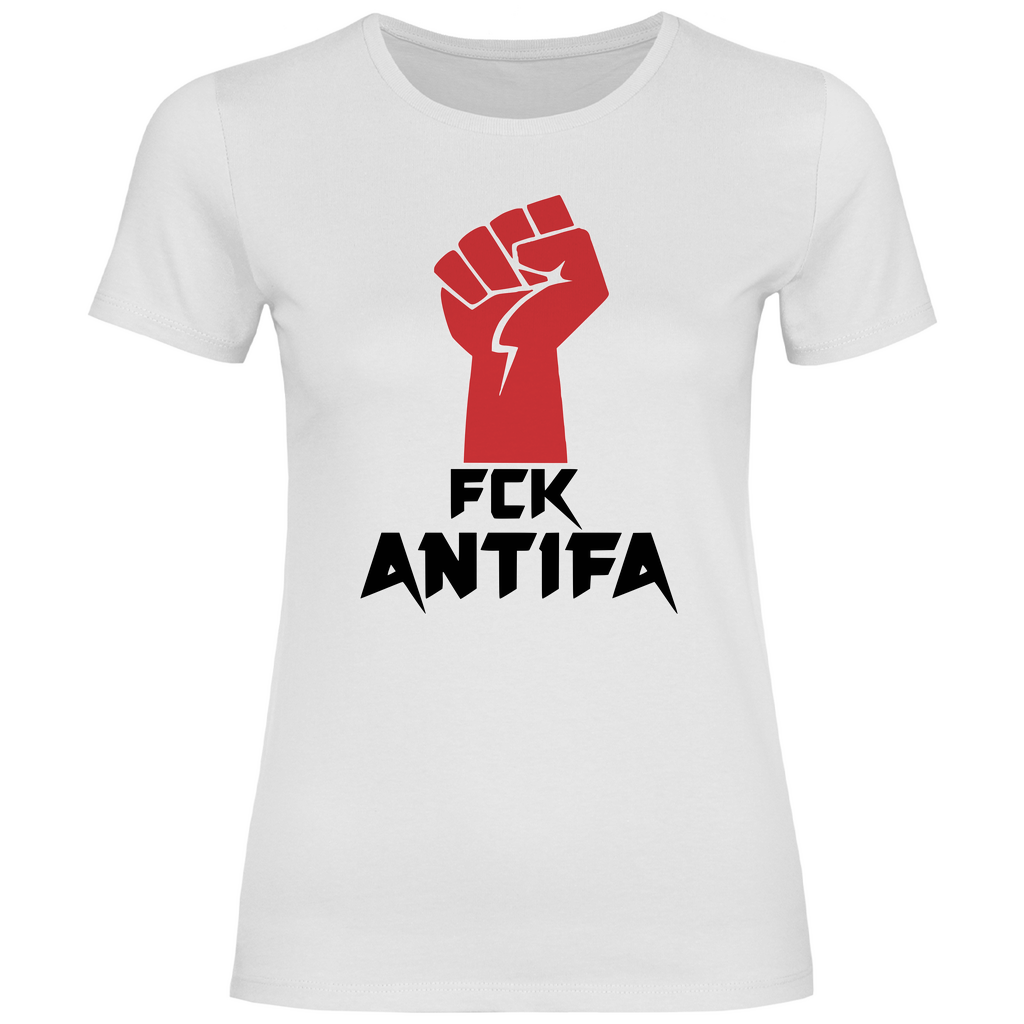 Skinhead T-Shirt 'FCK Antifa' Damen - PatriotenPrint