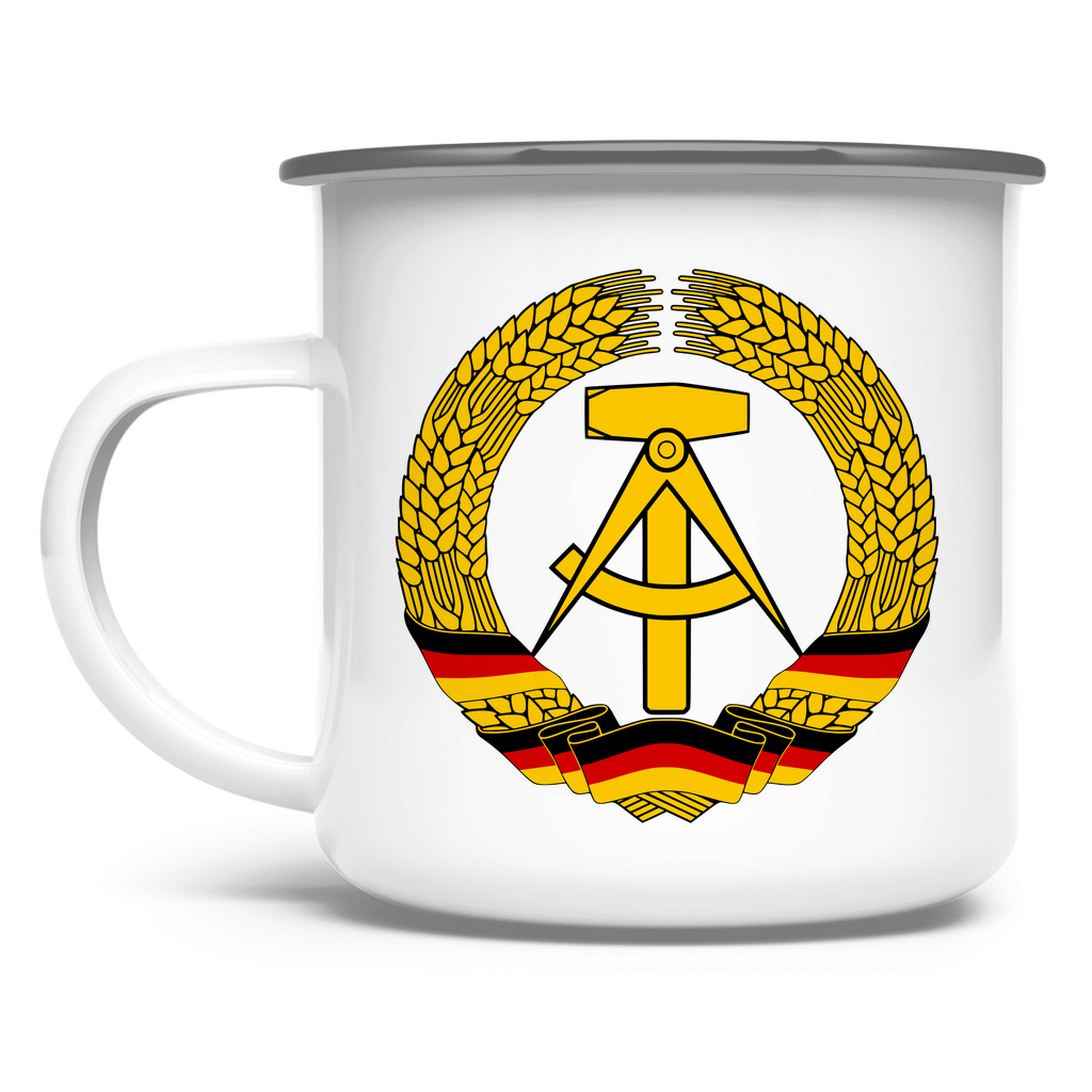 Ostdeutschland Emaille Tasse 'DDR' - PatriotenPrint