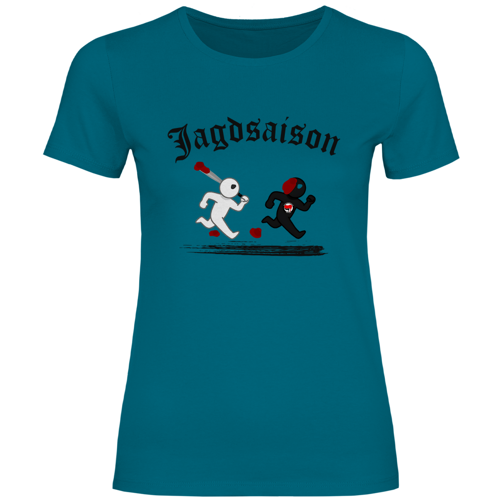 Skinhead T-Shirt 'Jagdsaison' Damen - PatriotenPrint