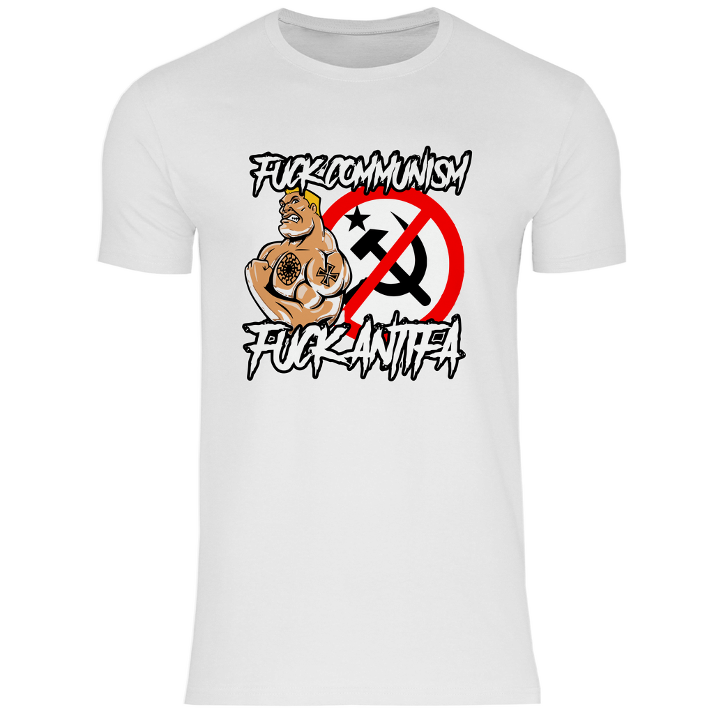 Skinhead T-Shirt 'Fck Communism Fck Antifa' Herren - PatriotenPrint