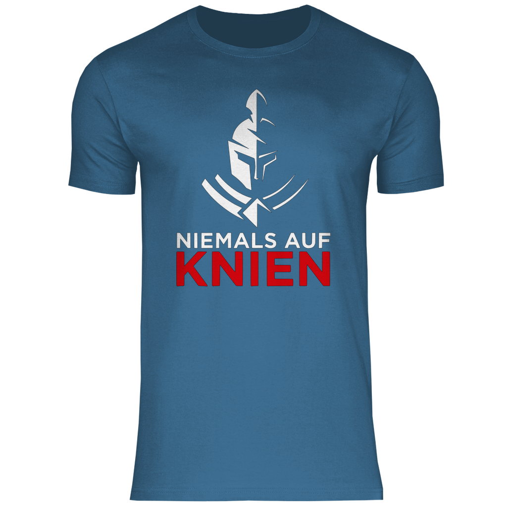 Defend Europe T-Shirt 'Niemals auf Knien' Herren - PatriotenPrint