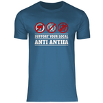 Skinhead T-Shirt 'Support your local Anti Antifa' Herren - PatriotenPrint