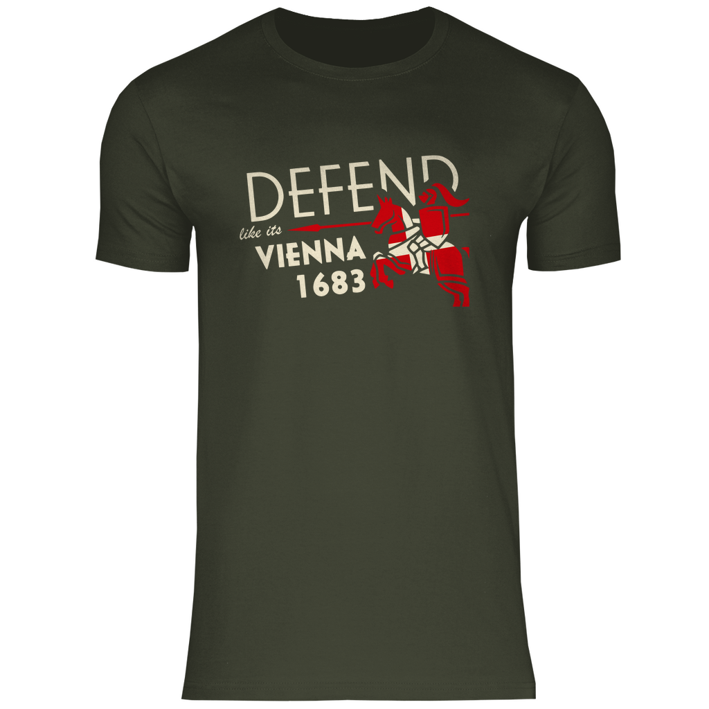 Defend Europe T-Shirt 'Defend like it's Vienna 1683' Herren - PatriotenPrint