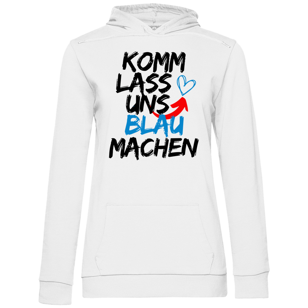 Hoodie 'Komm lass uns blau machen' Damen - PatriotenPrint