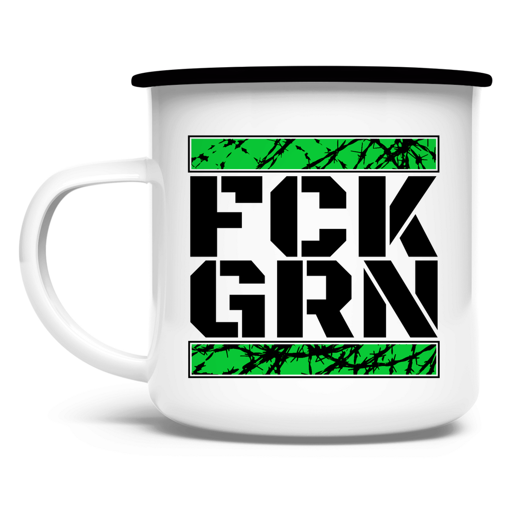 FCK GRN Emaille Tasse - PatriotenPrint