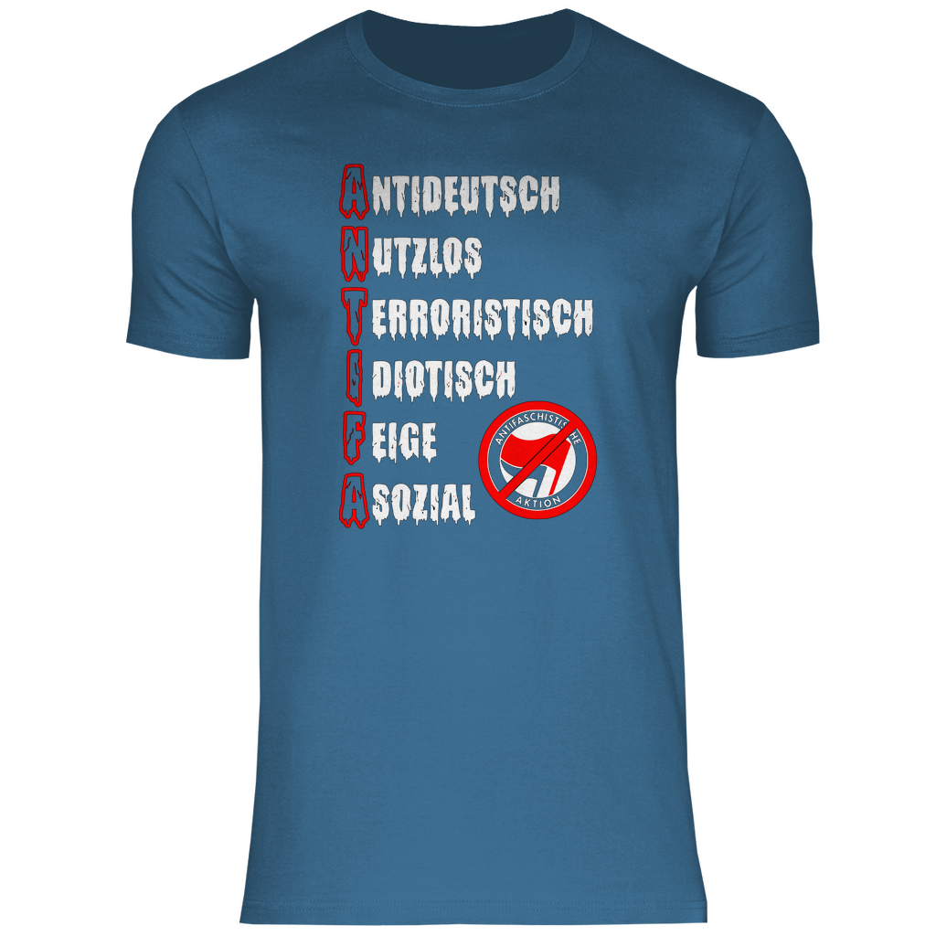 Anti Antifa T-Shirt 'A N T I F A' Herren