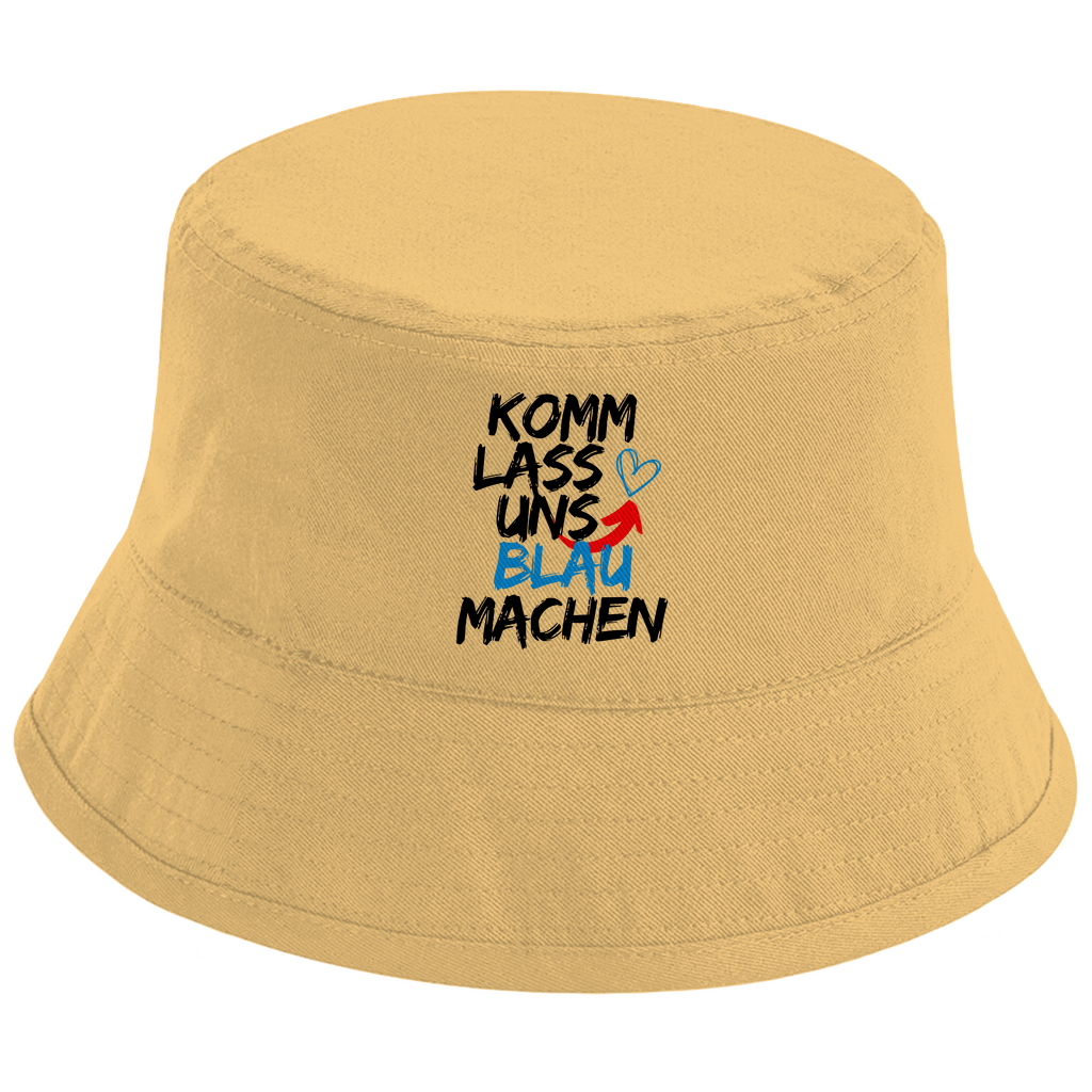 Bucket Hat 'Komm lass uns blau machen' - PatriotenPrint