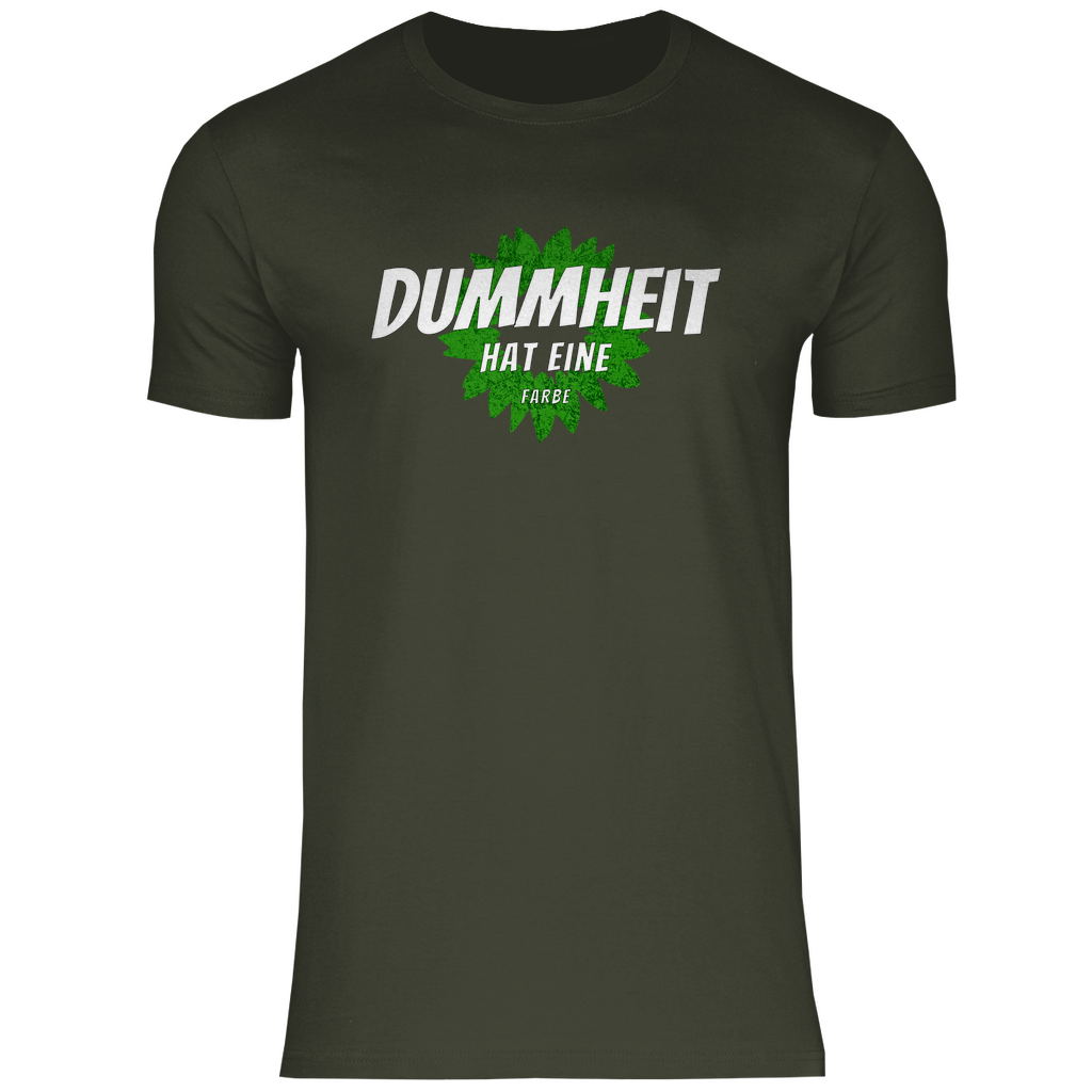 FCK Grüne T-Shirt 'Dummheit hat eine Farbe' Herren - PatriotenPrint