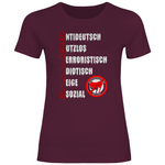 Anti Antifa T-Shirt 'A N T I F A' Damen