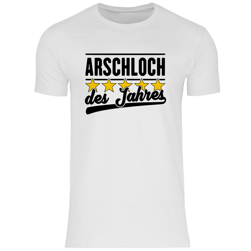 Lustiges T-Shirt 'A*schloch des Jahres' Herren - PatriotenPrint