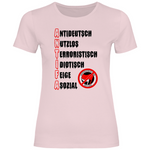 Anti Antifa T-Shirt 'A N T I F A' Damen