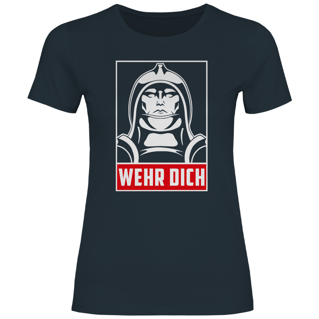 Defend Europe T-Shirt 'Wehr Dich' Damen - PatriotenPrint