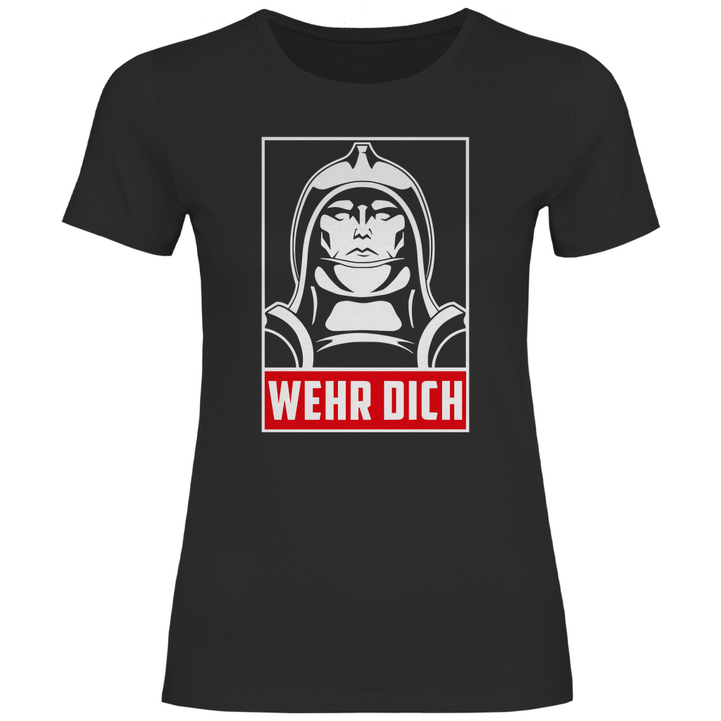 Defend Europe T-Shirt 'Wehr Dich' Damen - PatriotenPrint