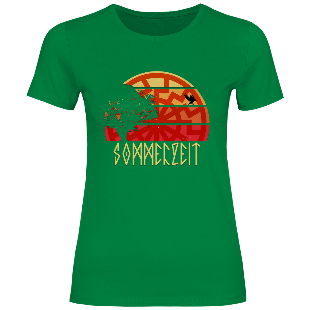 Schwarze Sonne T-Shirt 'Sommerzeit' Damen - PatriotenPrint