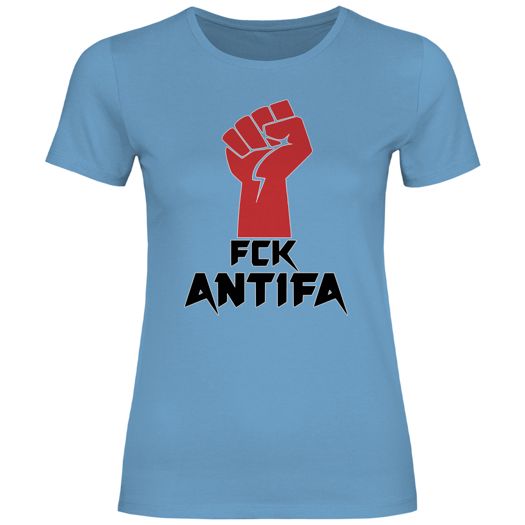 Skinhead T-Shirt 'FCK Antifa' Damen - PatriotenPrint