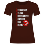 Anti Antifa T-Shirt 'A N T I F A' Damen