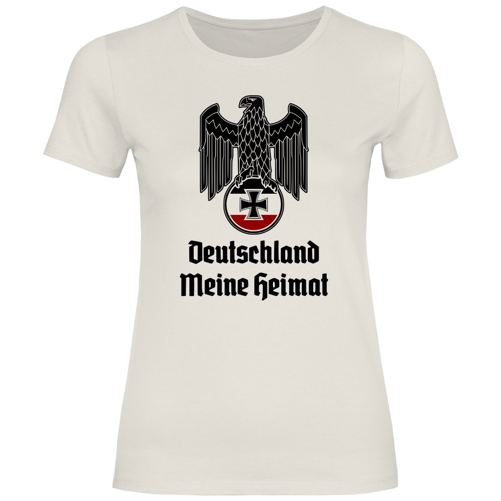 Reichsadler T-Shirt 'Deutschland Meine Heimat' Damen - PatriotenPrint