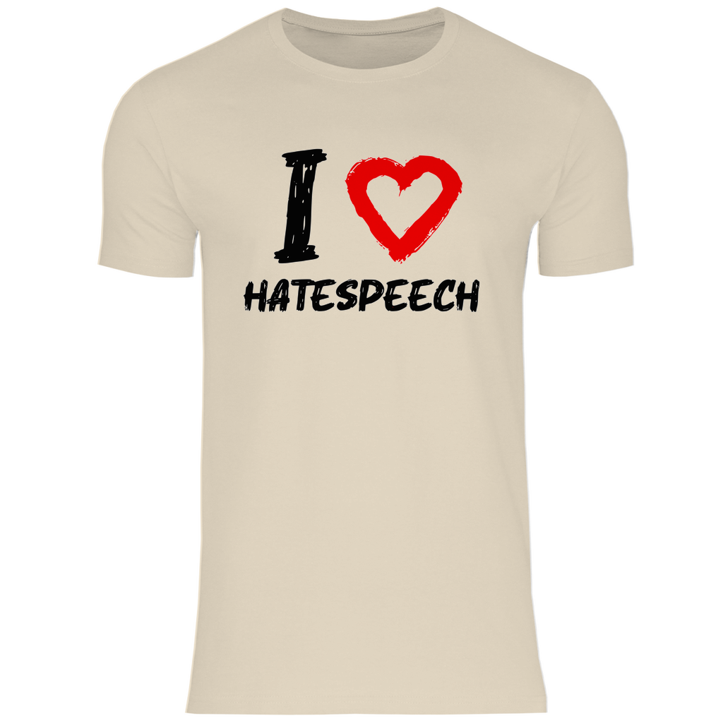 Lustiges T-Shirt 'I love Hatespeech' Herren