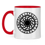 Schwarze Sonne Tasse zweifarbig - PatriotenPrint