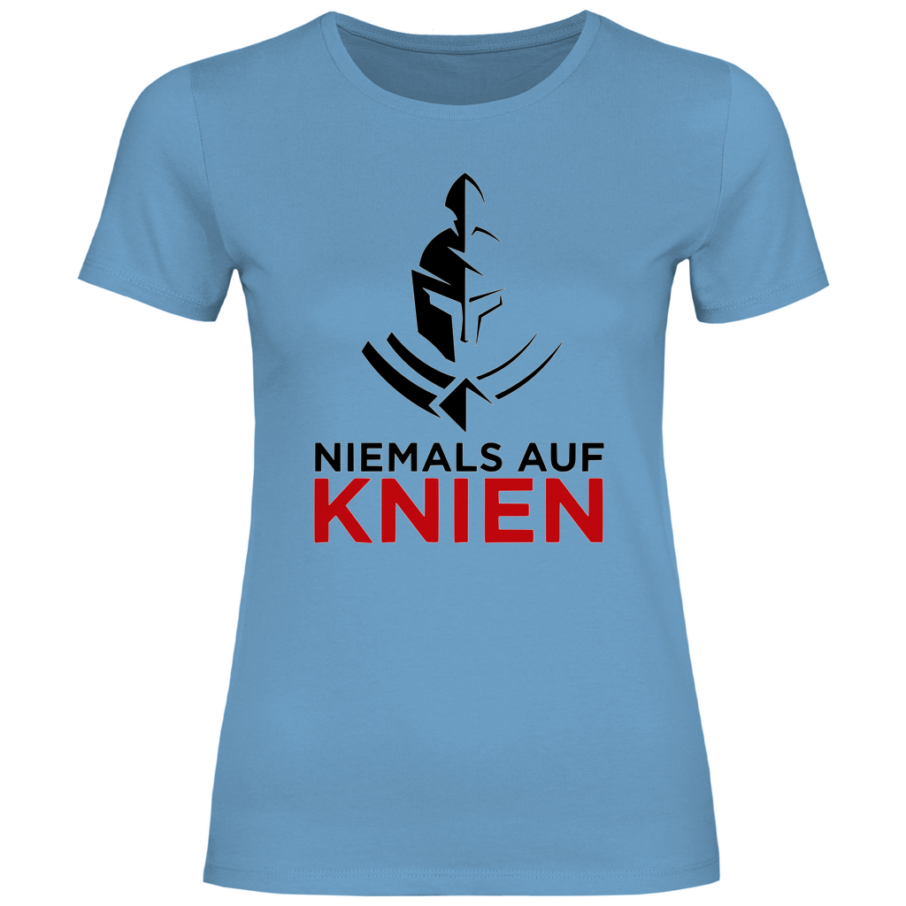 Defend Europe T-Shirt 'Niemals auf Knien' Damen - PatriotenPrint