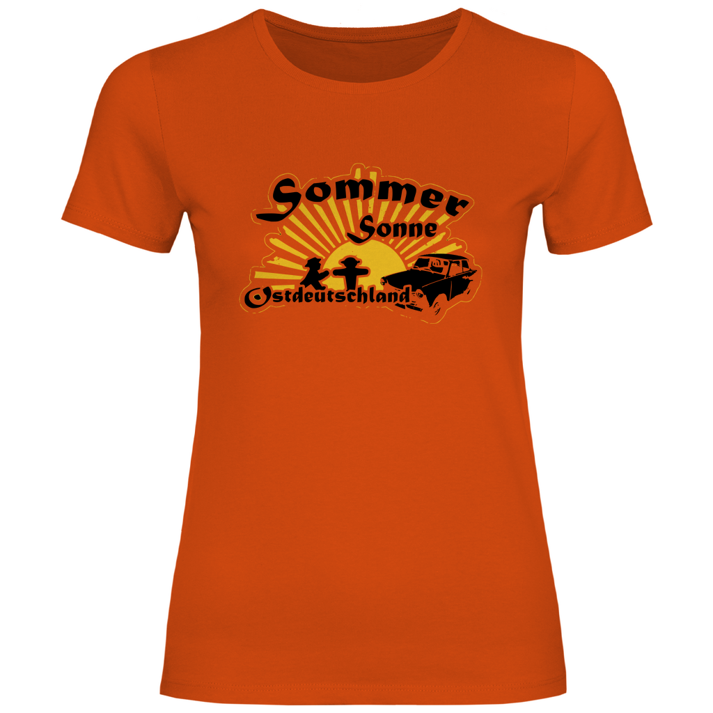 Ostdeutschland T-Shirt 'Sommer Sonne Ostdeutschland' Damen - PatriotenPrint