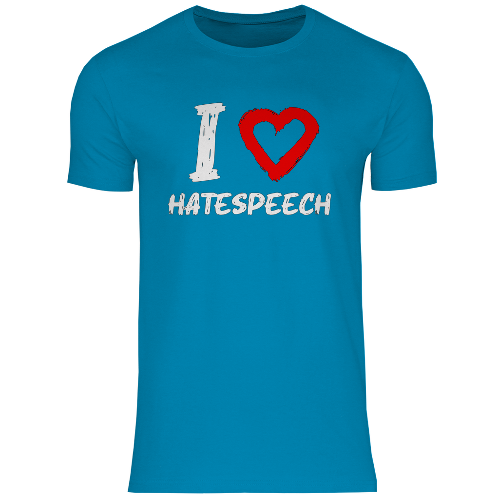 Lustiges T-Shirt 'I love Hatespeech' Herren