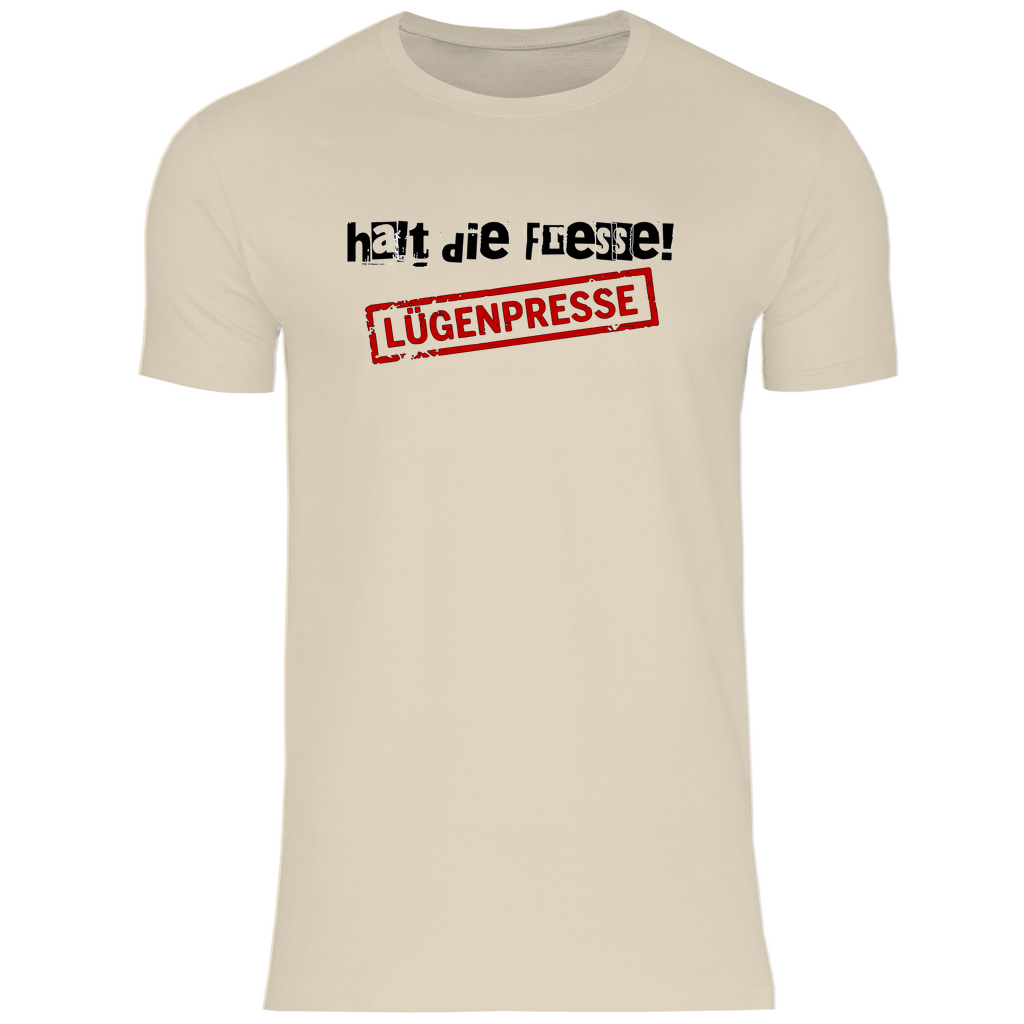 T-Shirt mit Spruch 'Halt die Fresse Lügenpresse' Herren - PatriotenPrint