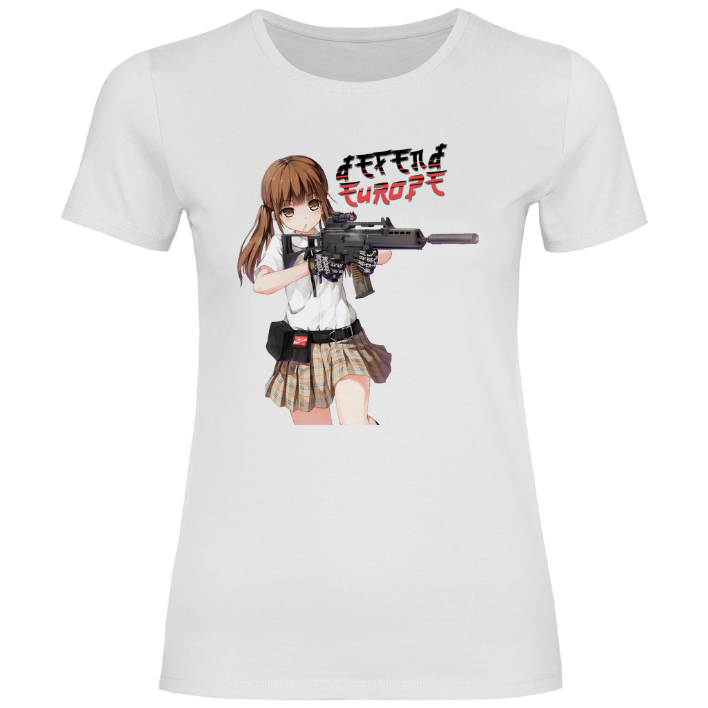 Defend Europe T-Shirt 'G36 Schoolgirl' Damen - PatriotenPrint