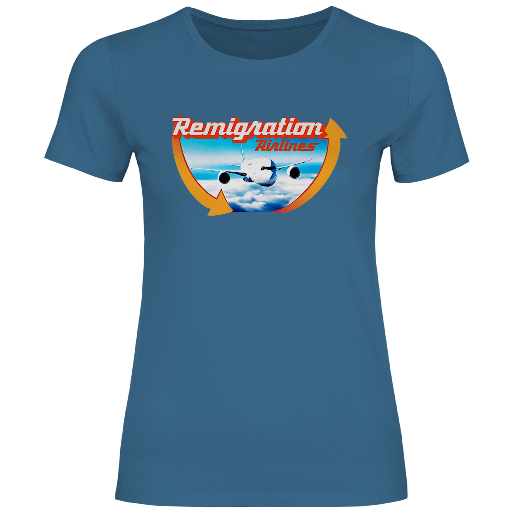 Remigration T-Shirt 'Remigration Airlines' Damen - PatriotenPrint