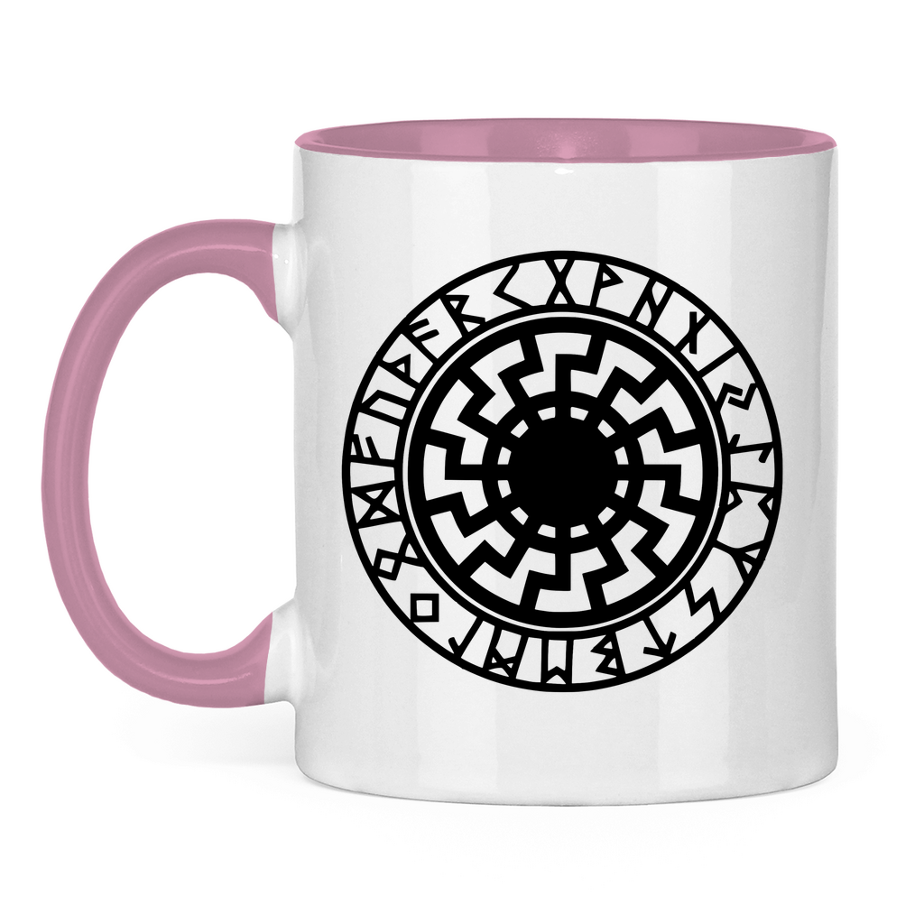 Schwarze Sonne Tasse zweifarbig - PatriotenPrint