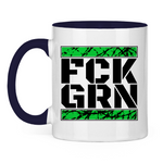 FCK GRN Tasse zweifarbig - PatriotenPrint