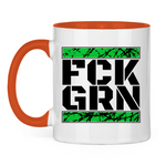 FCK GRN Tasse zweifarbig - PatriotenPrint