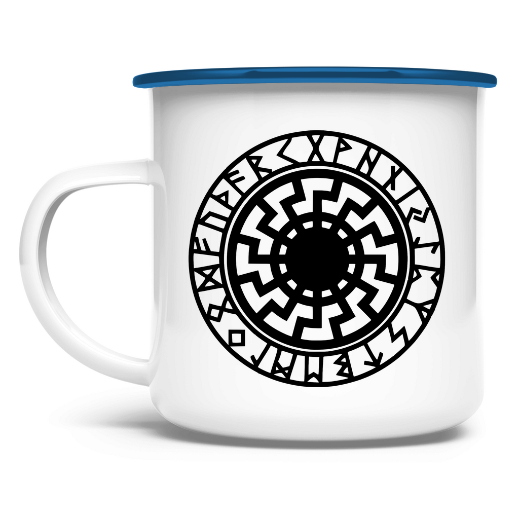 Schwarze Sonne Emaille Tasse - PatriotenPrint